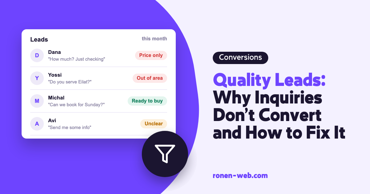 Quality Leads: Why Inquiries Don't Convert and How to Fix It